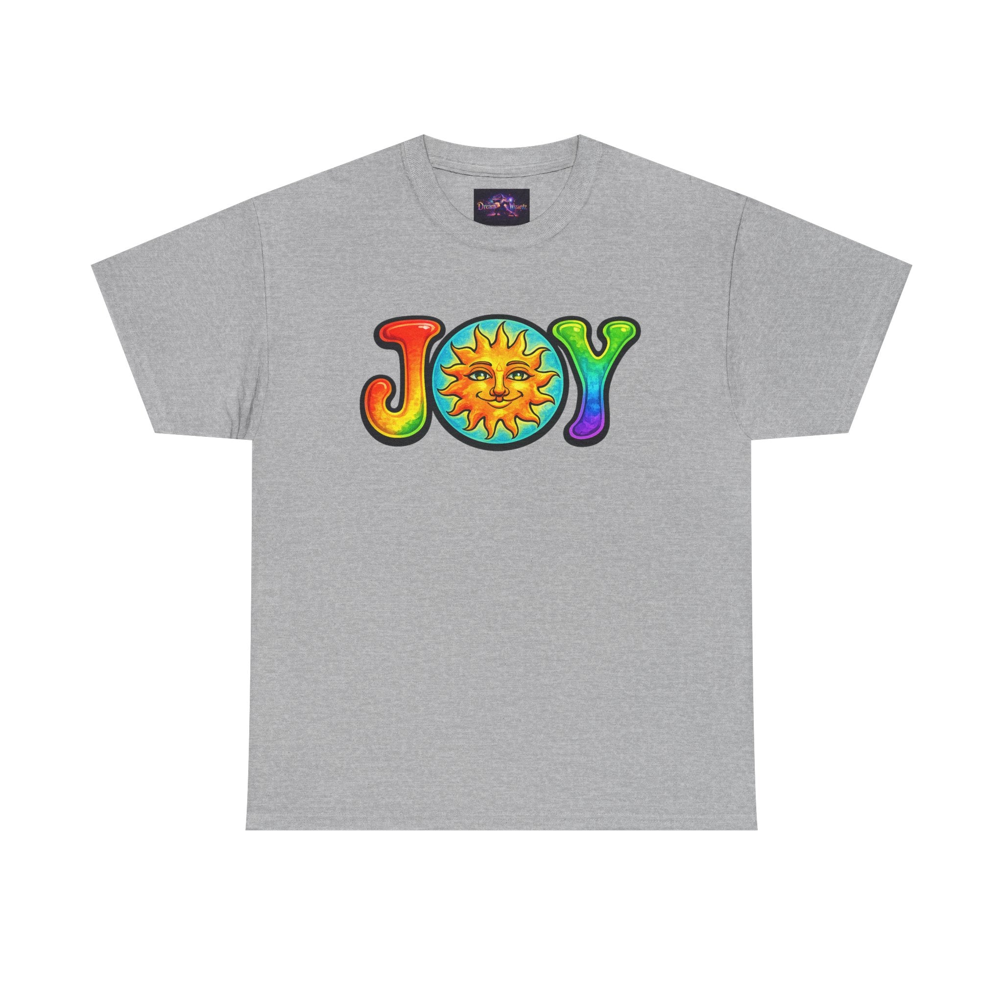 Joy Rainbow Sun T-Shirt — Retro Psychedelic Graphic Tee