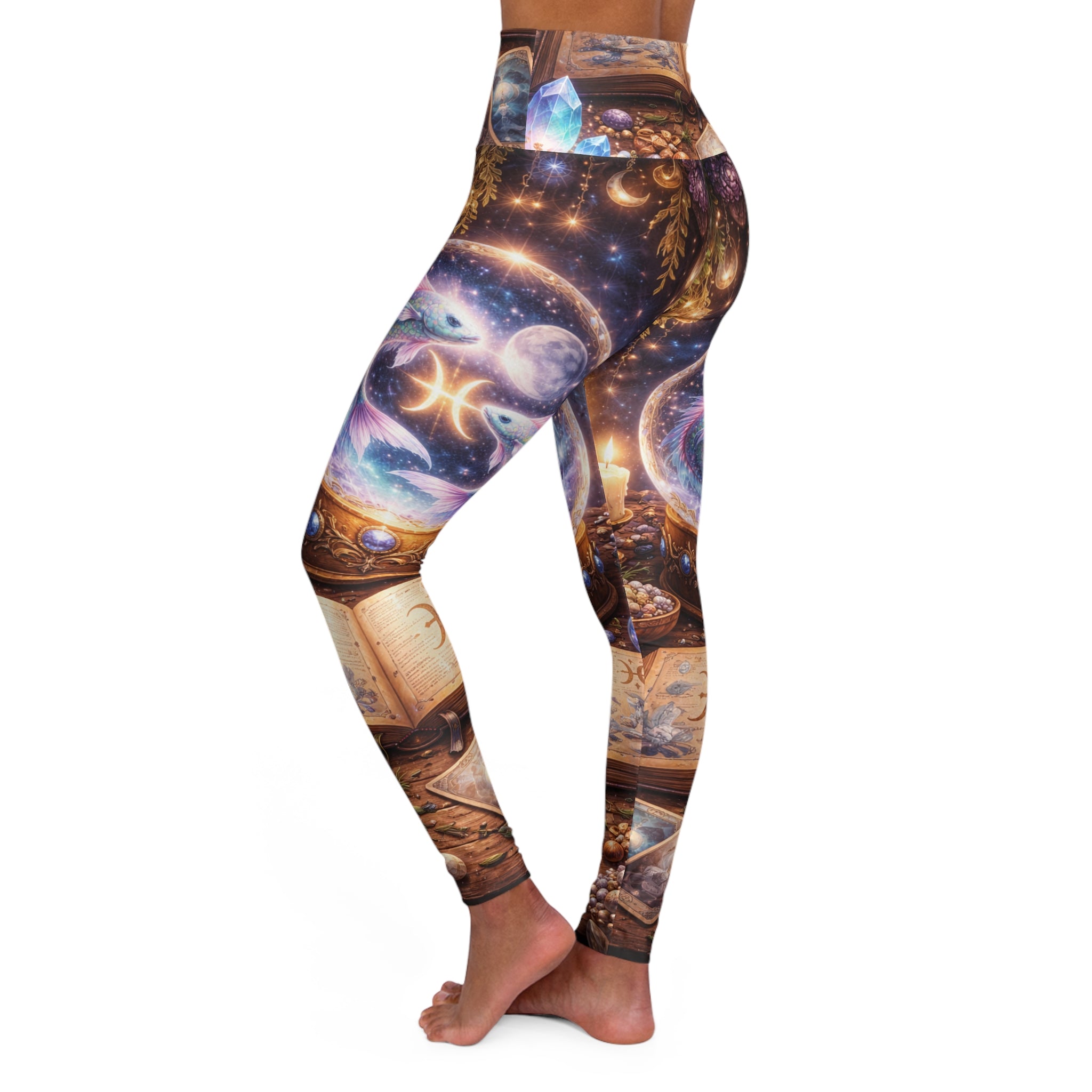 Cosmic Tarot High-Waist Yoga Leggings