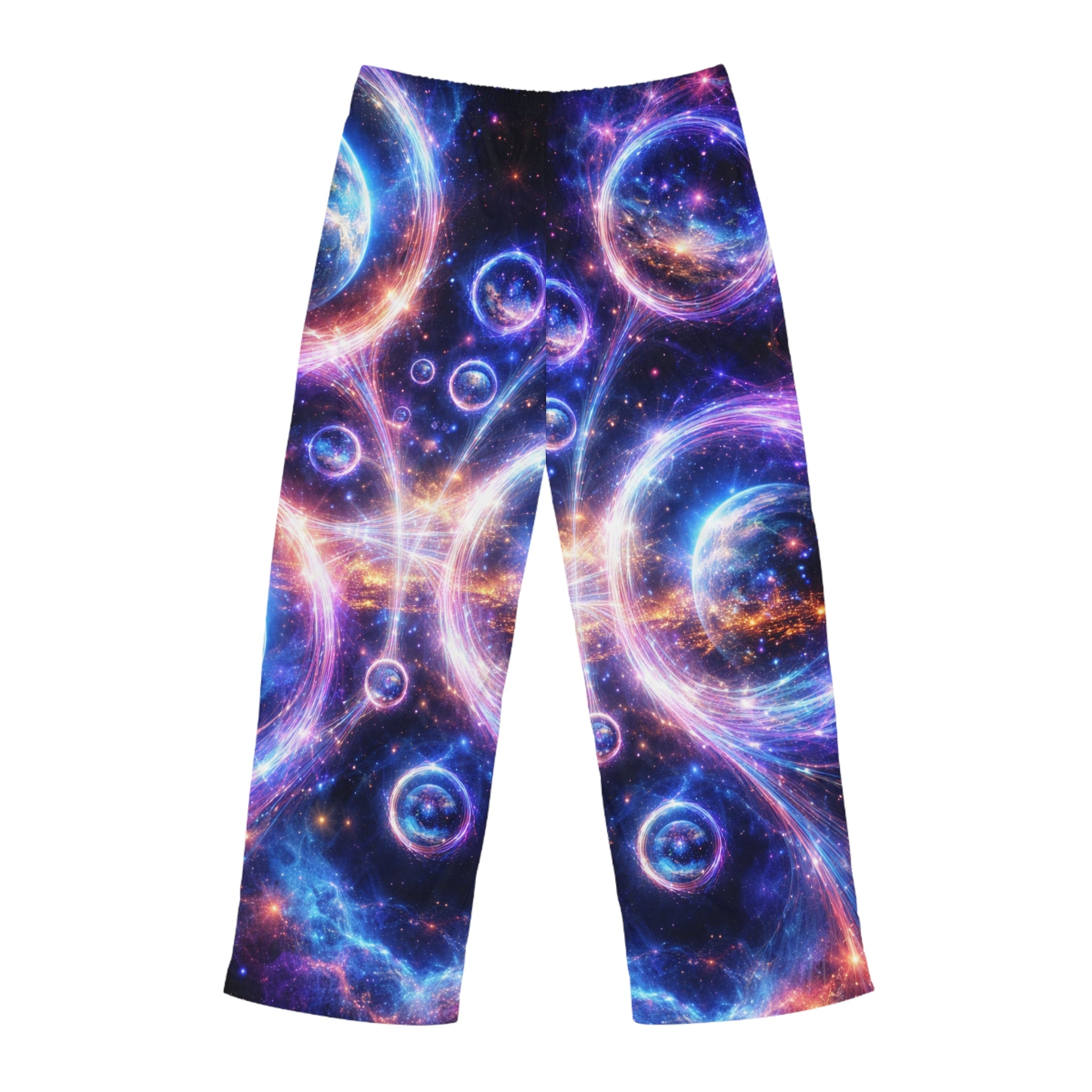 Galaxy Bubble Pajama Pants — Men's Cosmic Lounge Sleepwear