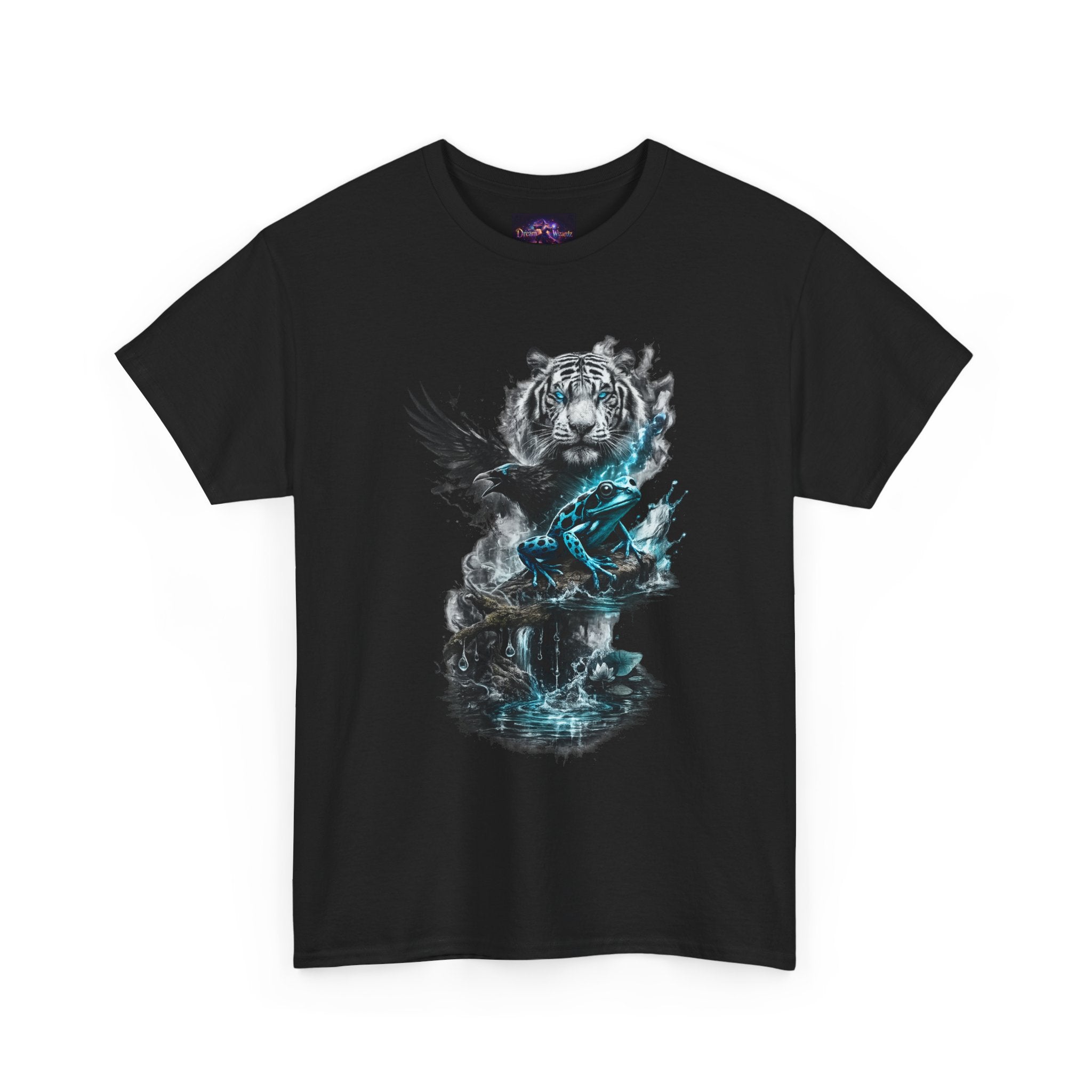 Tiger Reflection Tee — Mystic Blue Tiger Graphic T-Shirt