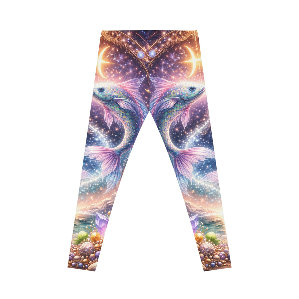 Celestial Koi Leggings — Women's Cosmic Fish Print Leggings