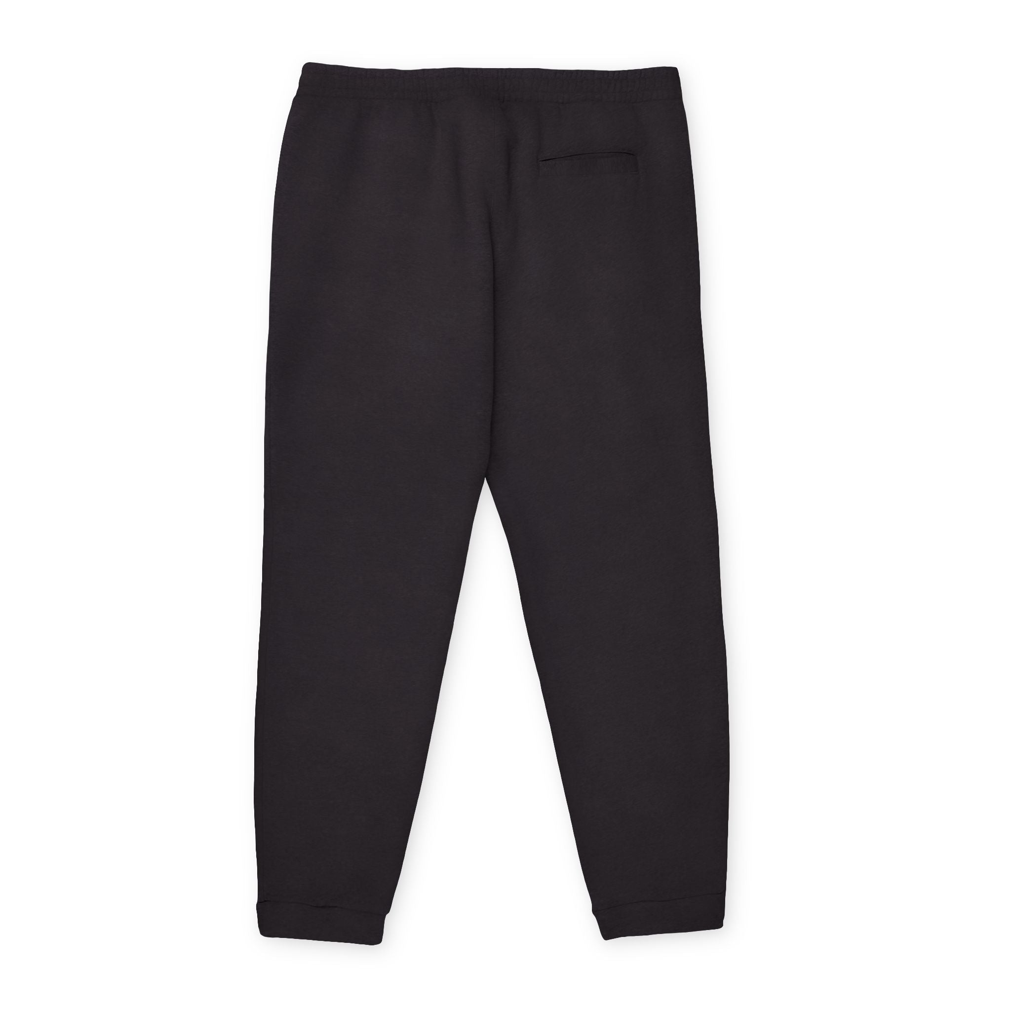 Fleece Joggers — Grey Relaxed Sweatpants with Night City Patch
