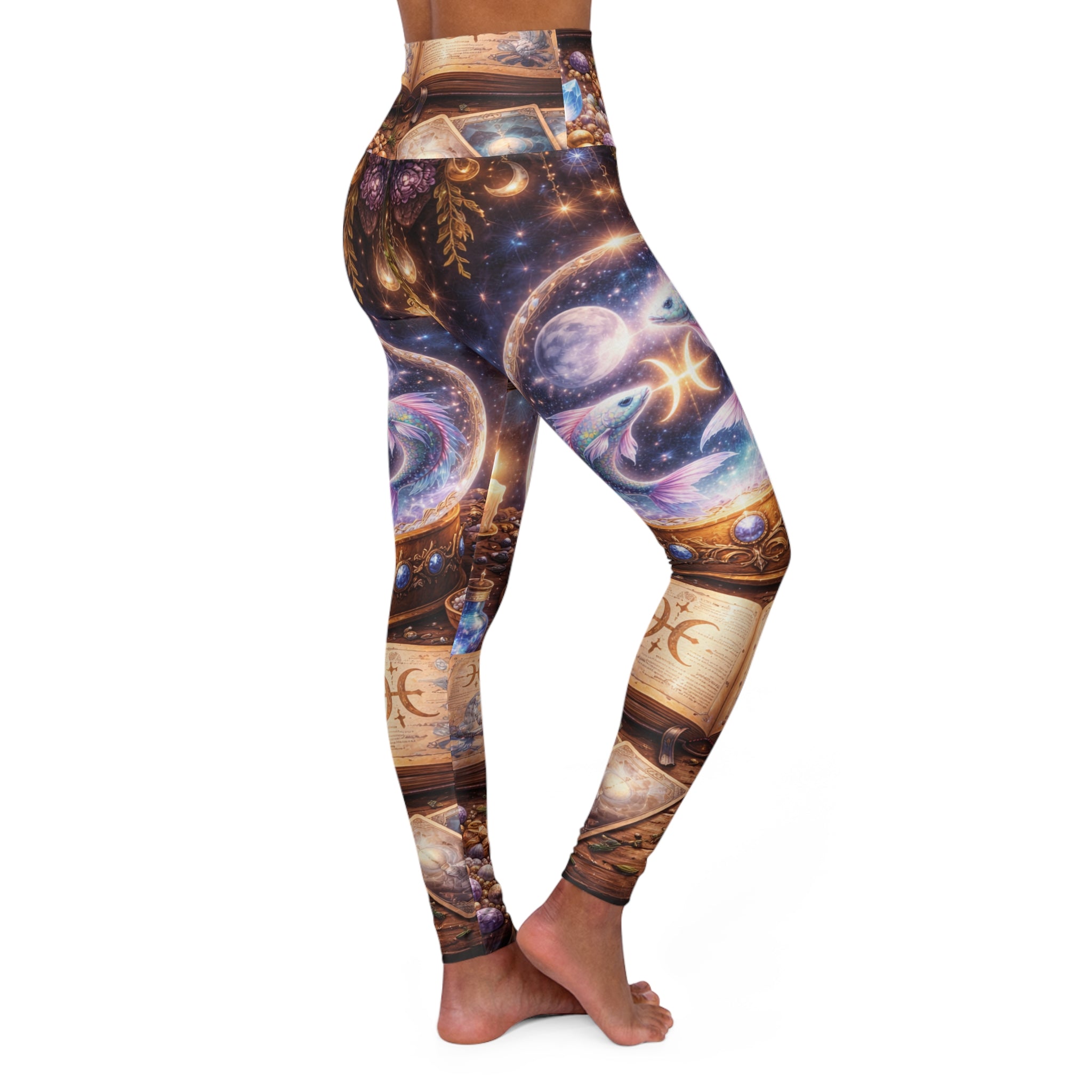 Cosmic Tarot High-Waist Yoga Leggings