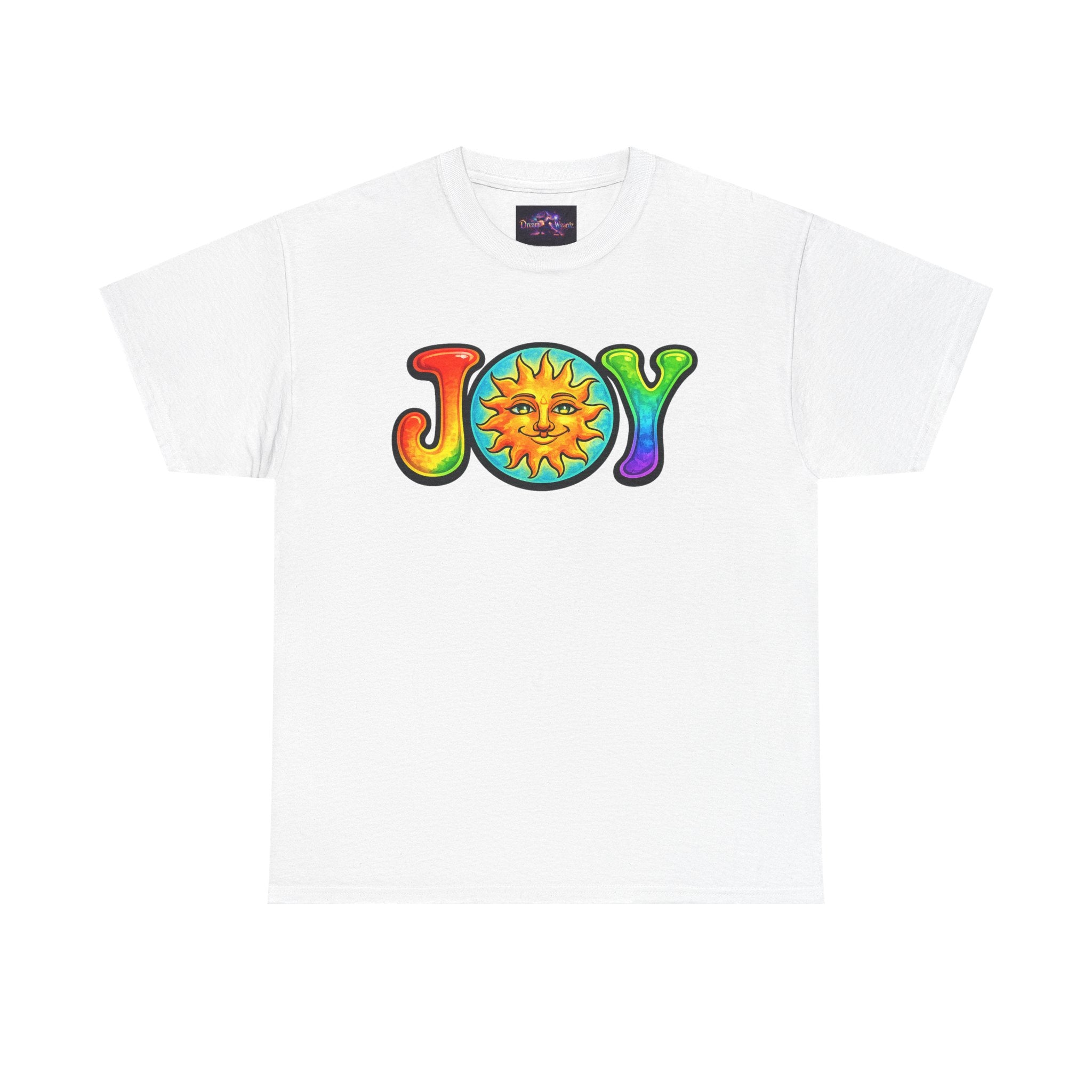 Joy Rainbow Sun T-Shirt — Retro Psychedelic Graphic Tee