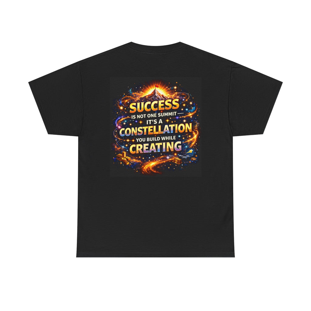 Success Inspirational Tee — "Success is Not One Summit, It's a Constellation You Build While Creating" Motivational T-Shirt