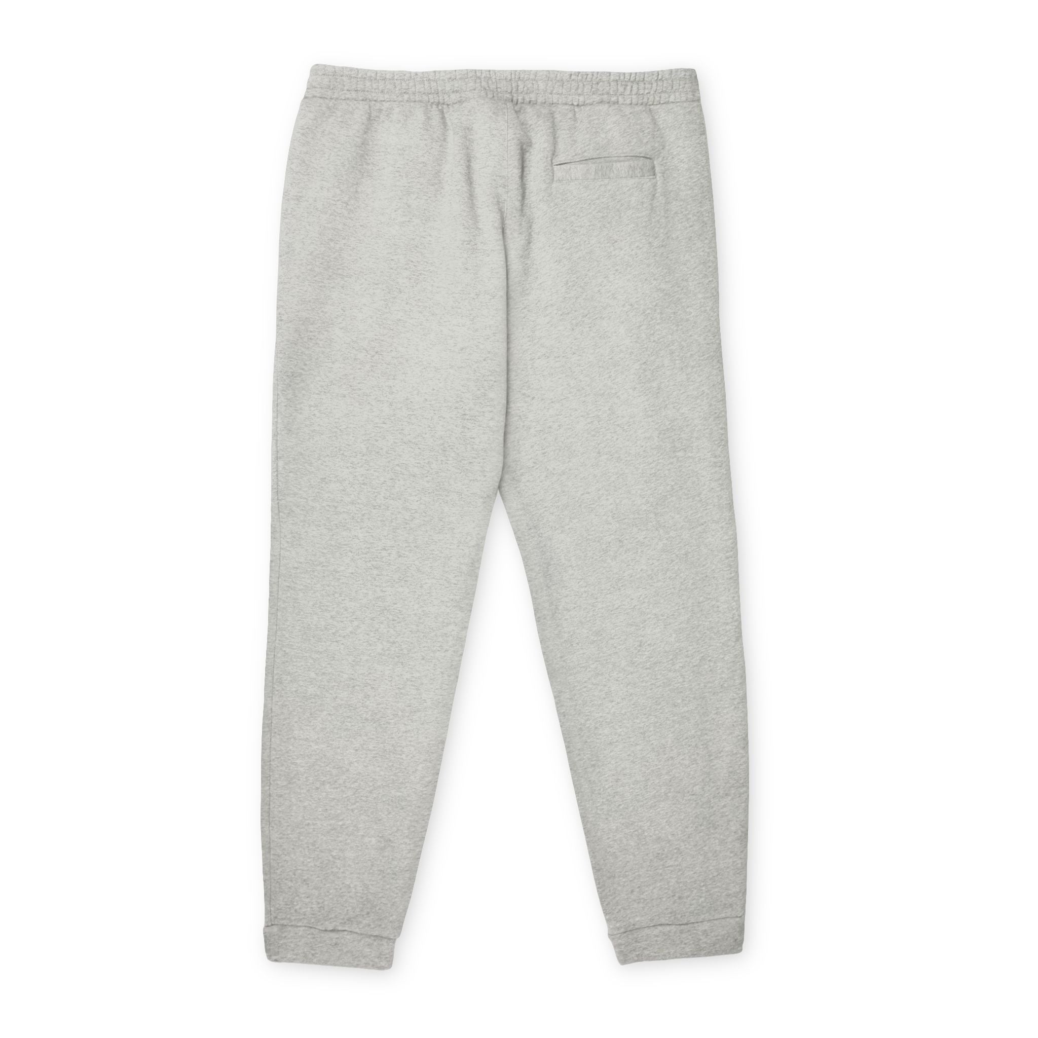 Fleece Joggers — Grey Relaxed Sweatpants with Night City Patch
