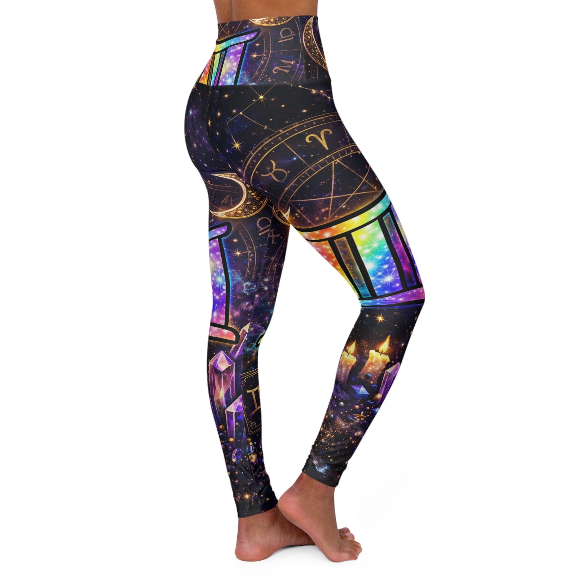 Cosmic Energy Leggings — Zodiac Crystal Activewear