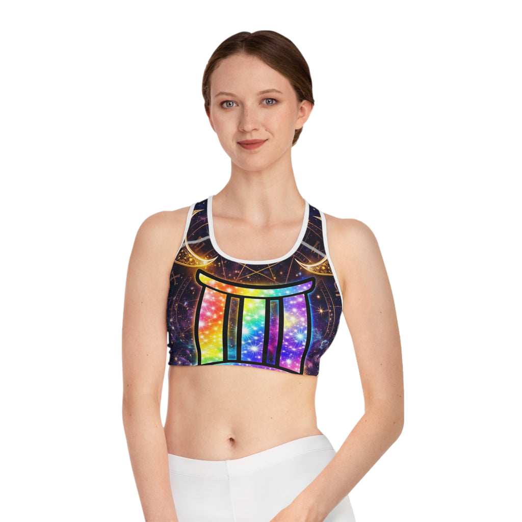 Gemini Energy Sports Bra — Bold Zodiac Activewear