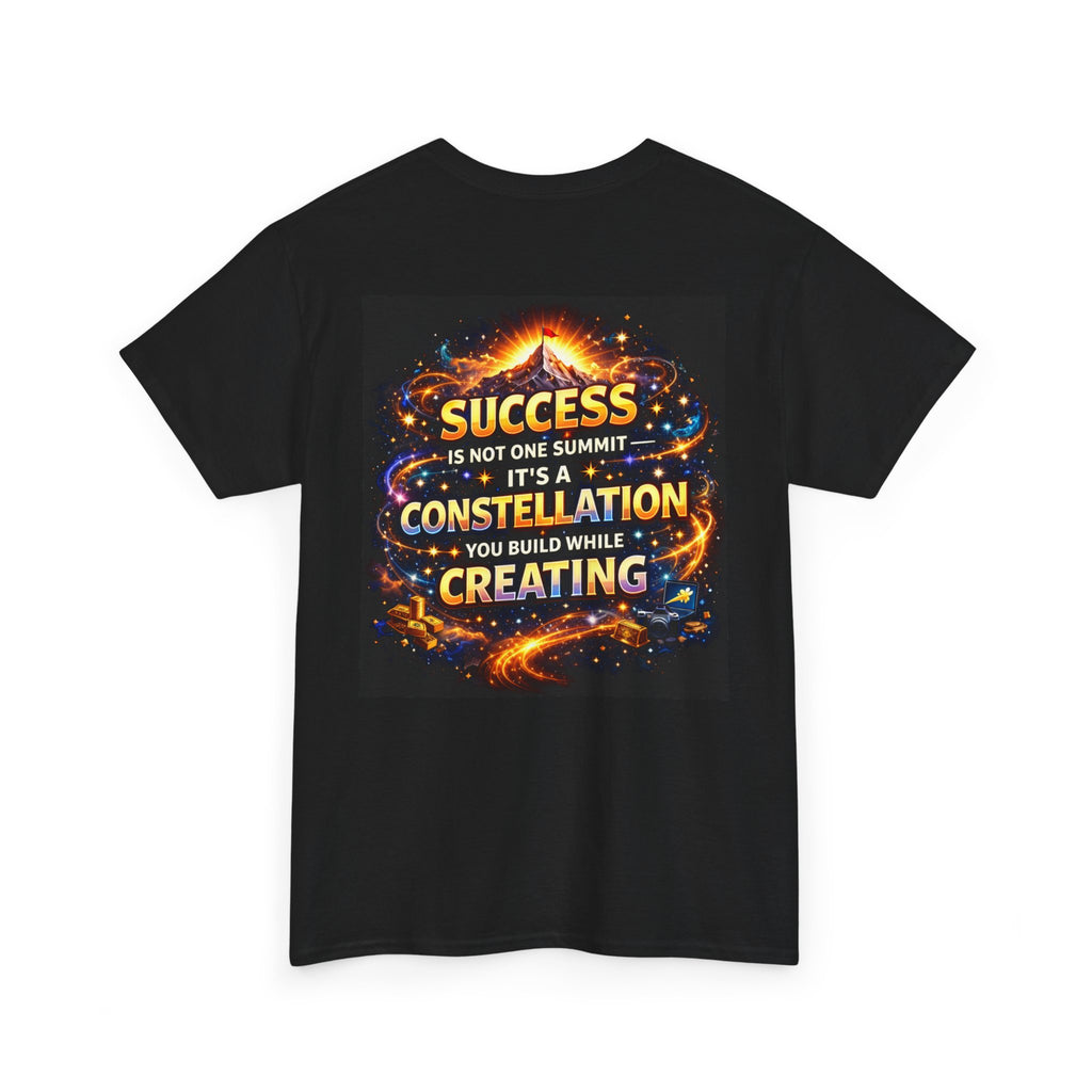 Success Inspirational Tee — "Success is Not One Summit, It's a Constellation You Build While Creating" Motivational T-Shirt