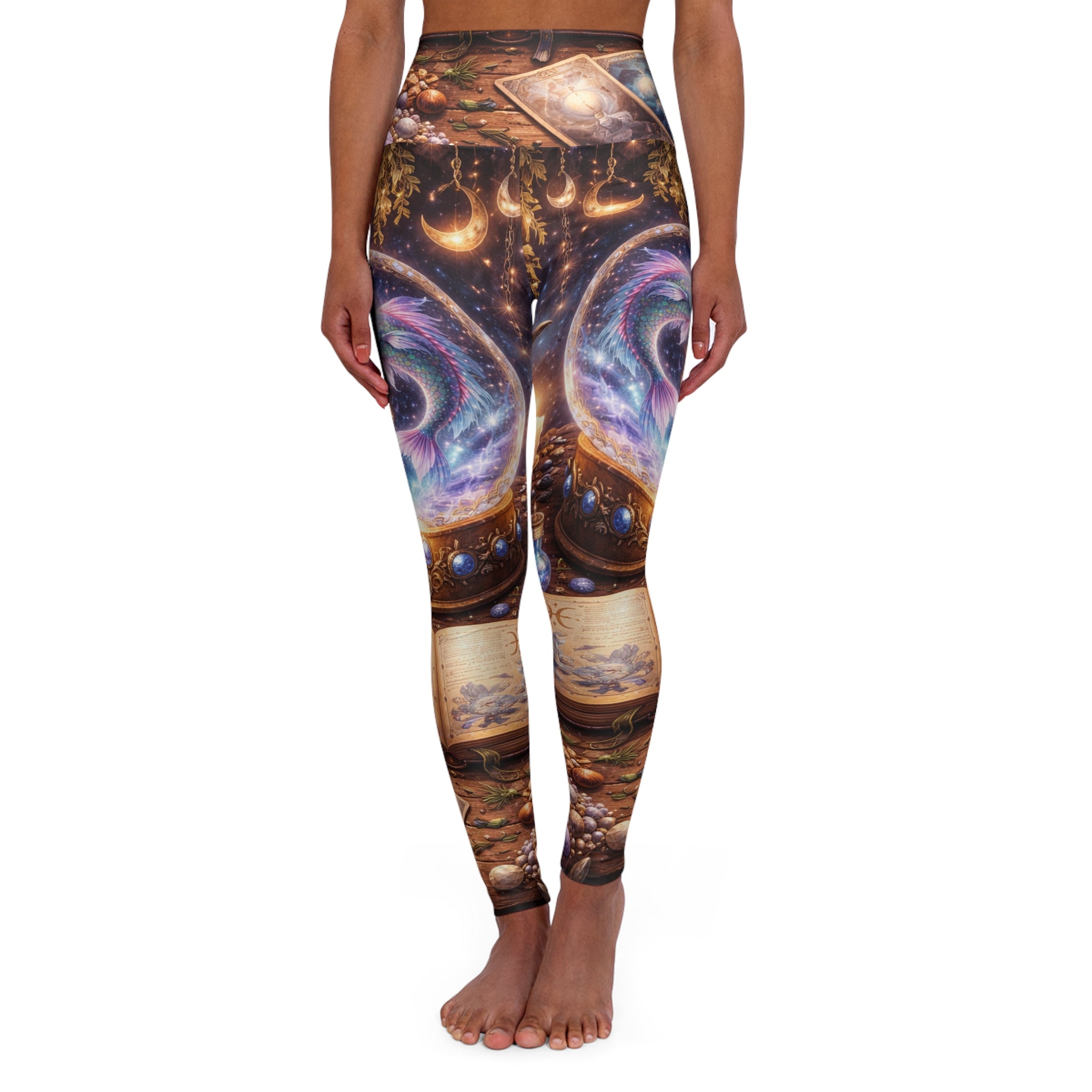 Cosmic Tarot High-Waist Yoga Leggings