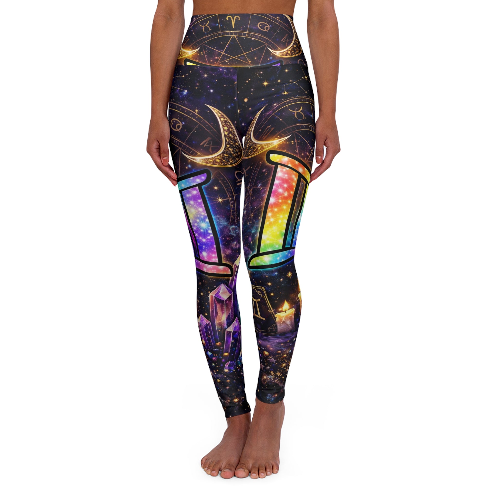 Cosmic Energy Leggings — Zodiac Crystal Activewear