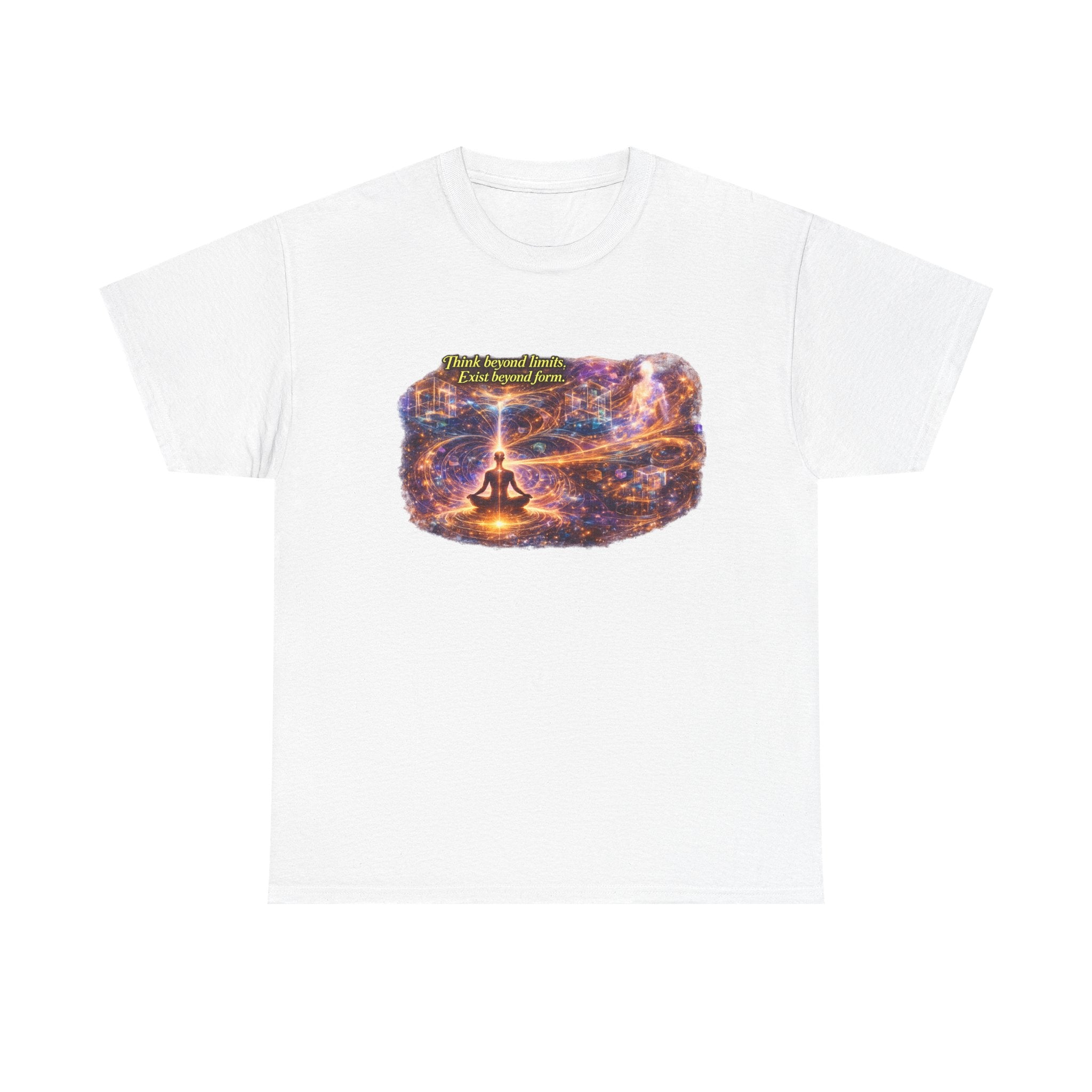 Meditation Galaxy T-Shirt — "Think beyond limits. Exist beyond form."
