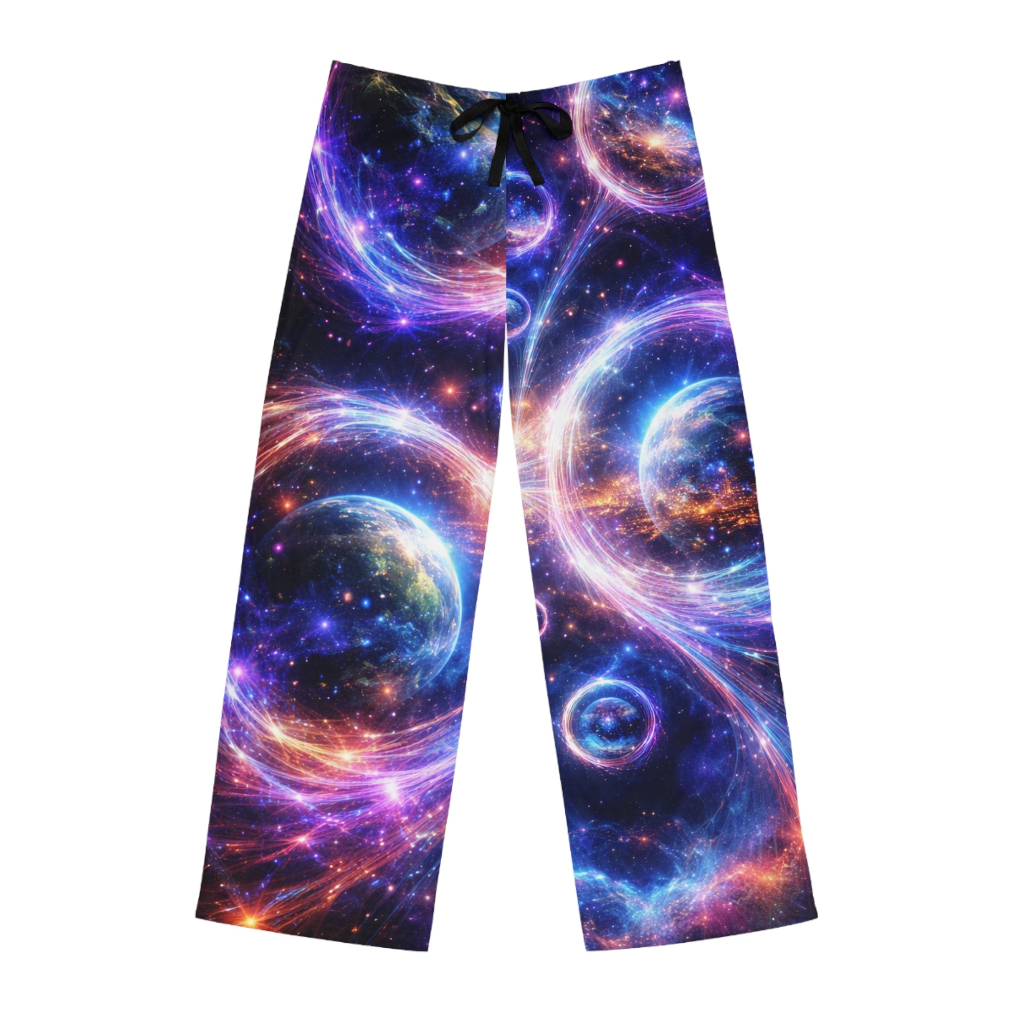 Galaxy Bubble Pajama Pants — Men's Cosmic Lounge Sleepwear