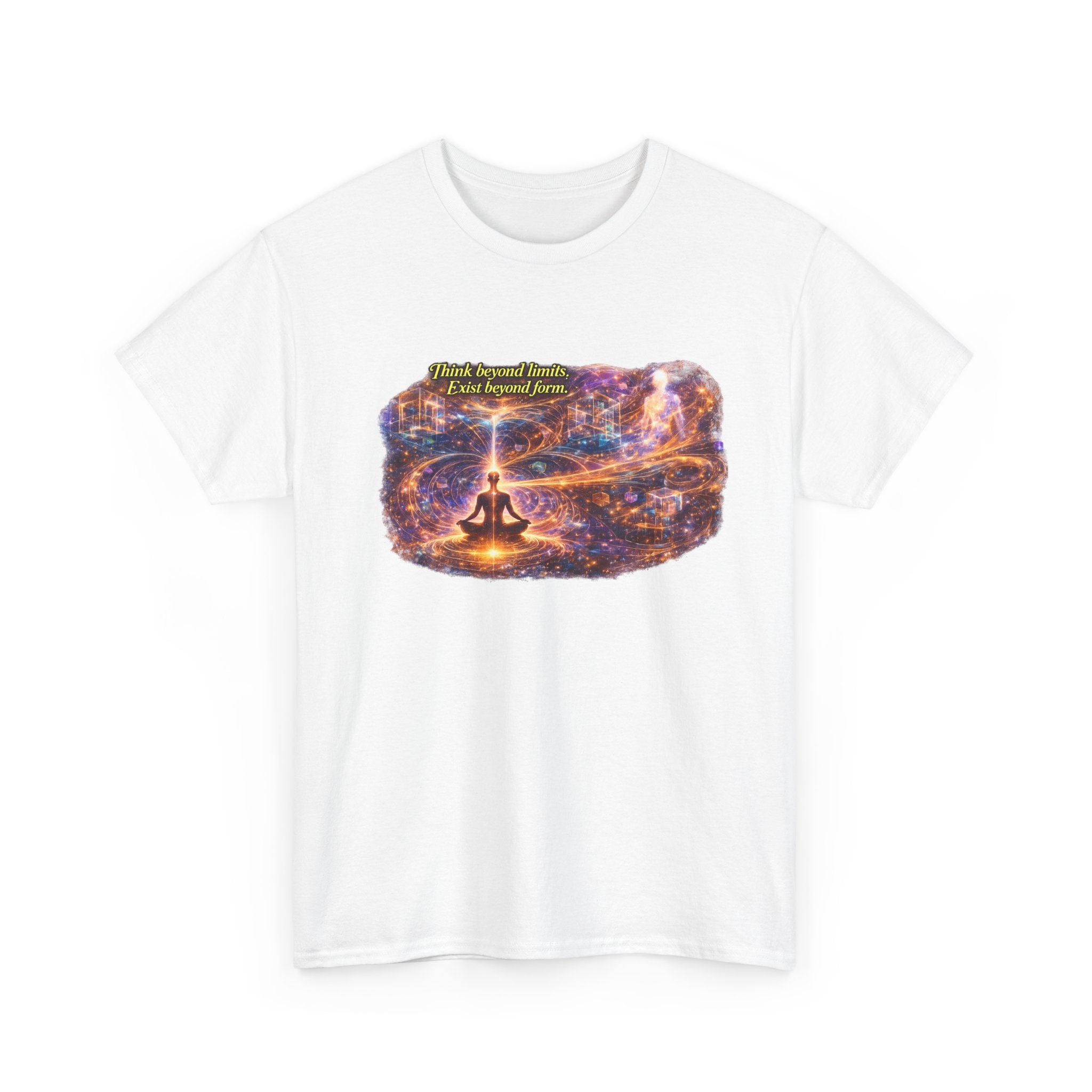 Meditation Galaxy T-Shirt — "Think beyond limits. Exist beyond form."