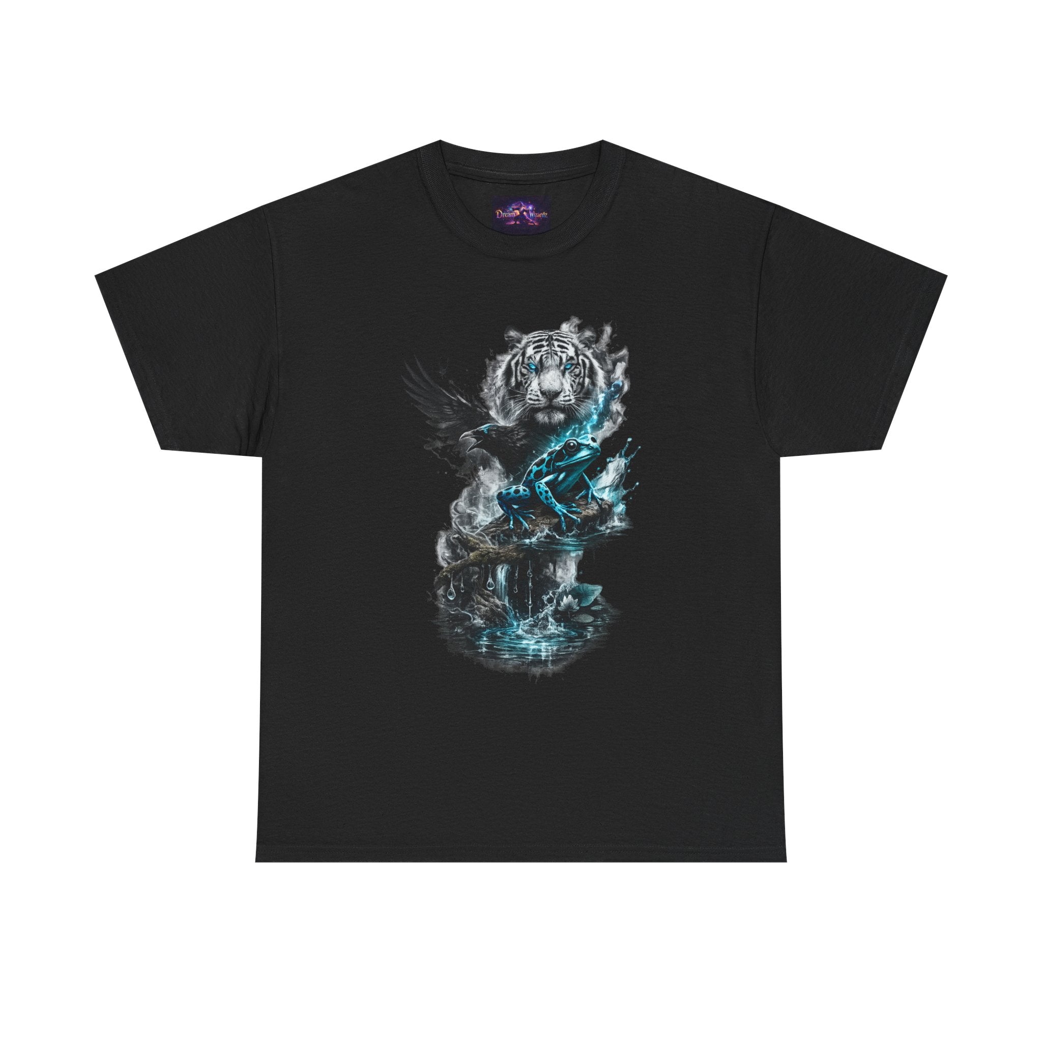Tiger Reflection Tee — Mystic Blue Tiger Graphic T-Shirt