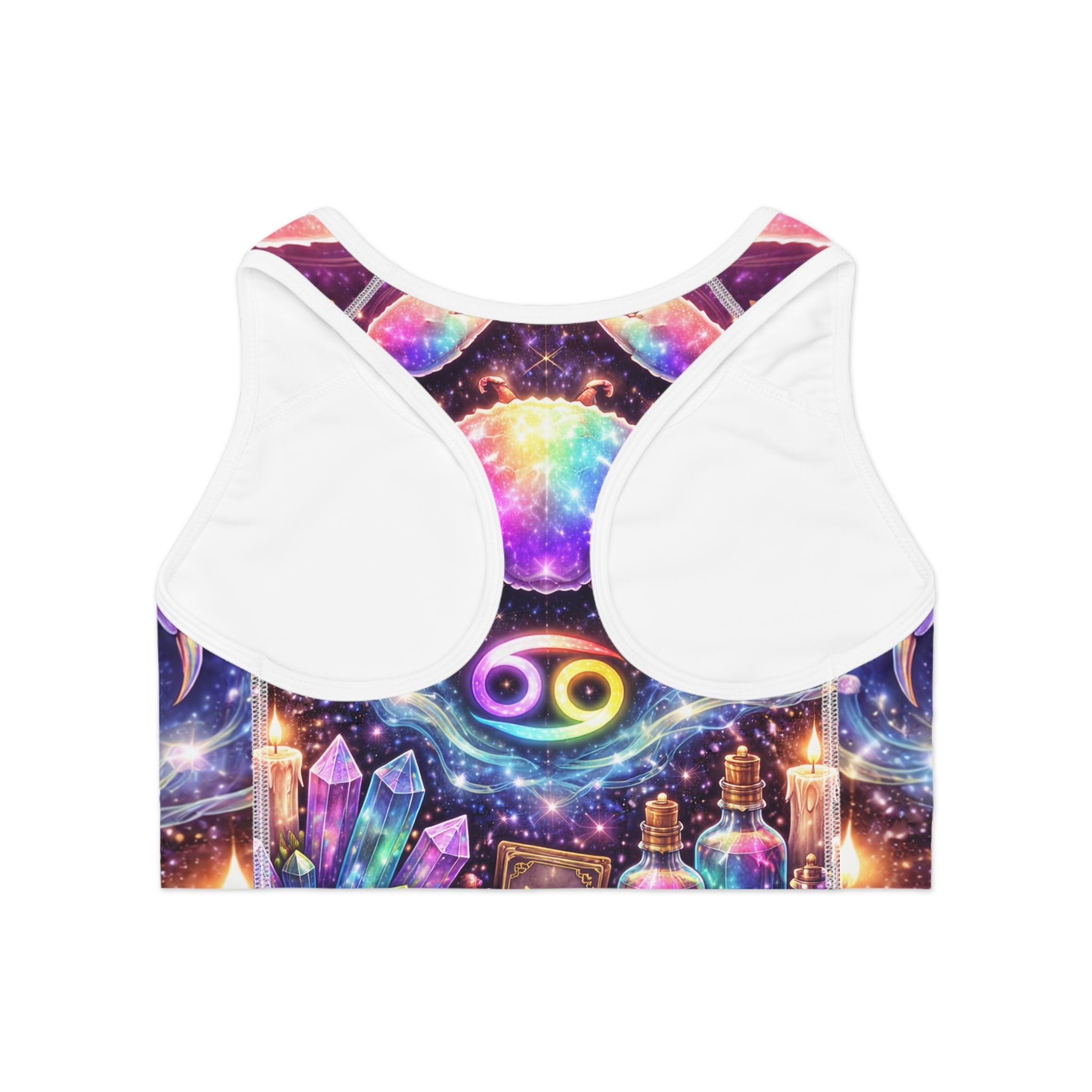 Cancer Zodiac Sports Bra — Cosmic Crab Astrology Activewear