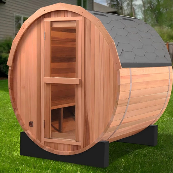 Backyard Barrel Sauna Retreat Oasis